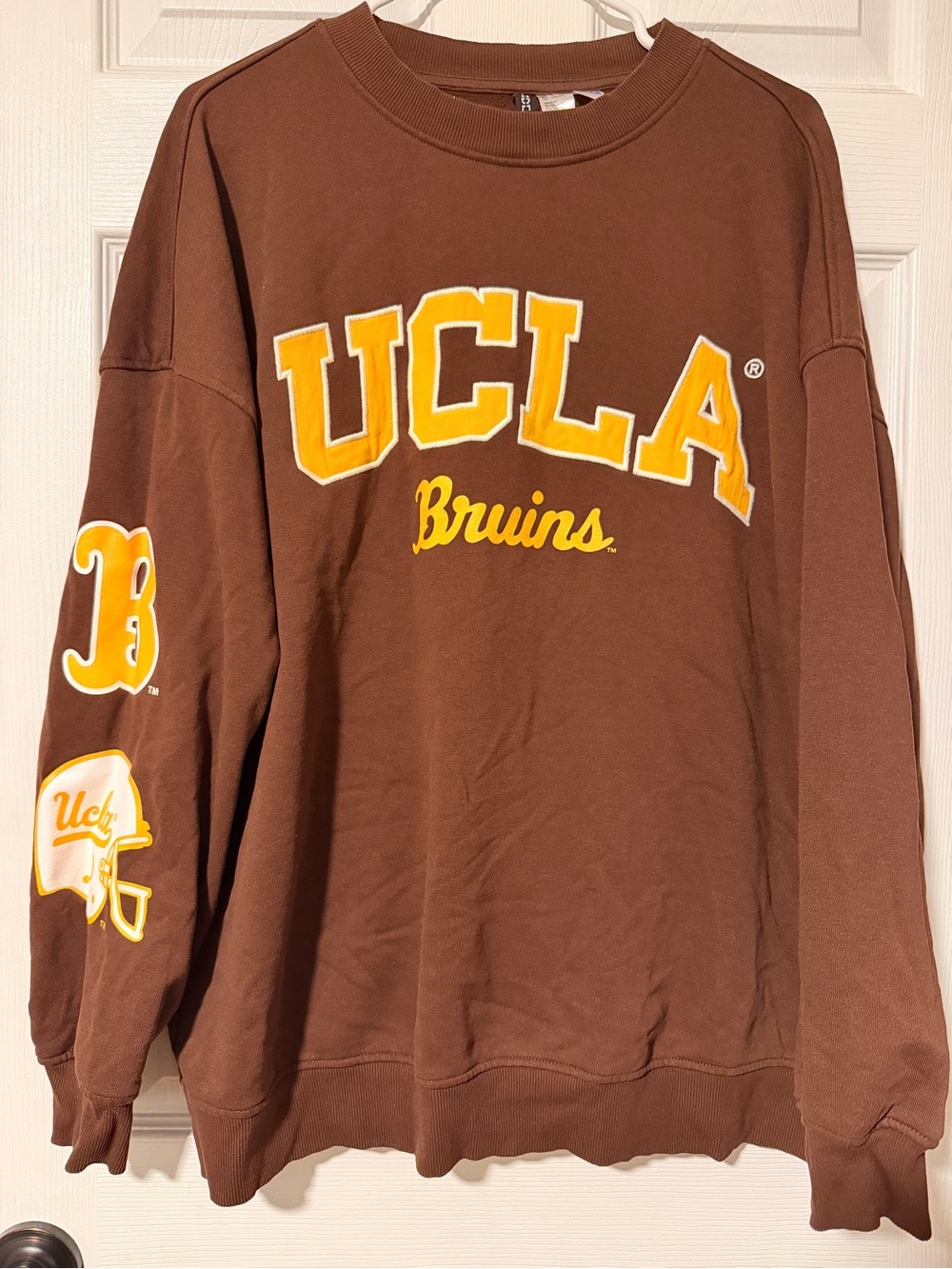 UCLA Bruins Crewneck Sweatshirt in Brown with Yellow Logo